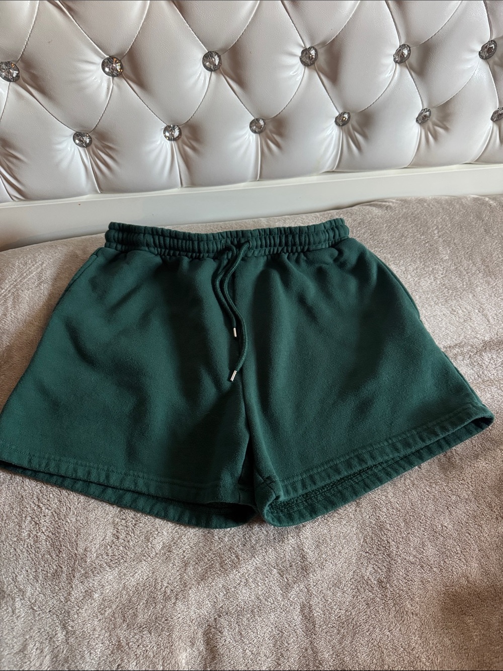 Fashion Nova Forest Green Drawstring Athletic Shorts